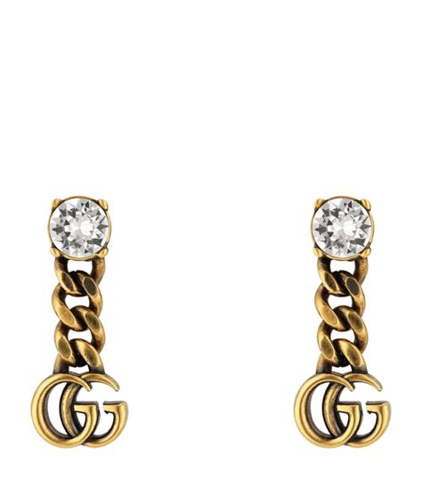 gucci double g earings|Gucci multi stone earrings.